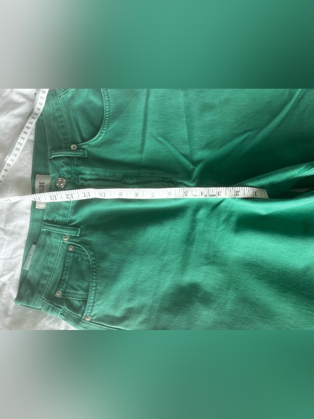AGOLDE Emerald Green Wide-Leg Jeans - Picture 5 of 7